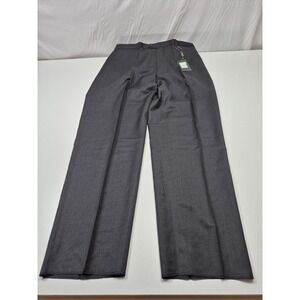 Zanieri Dress Pants Mens 44x36 Wool Flat Front Unhemmed Italy Super 100s NWT